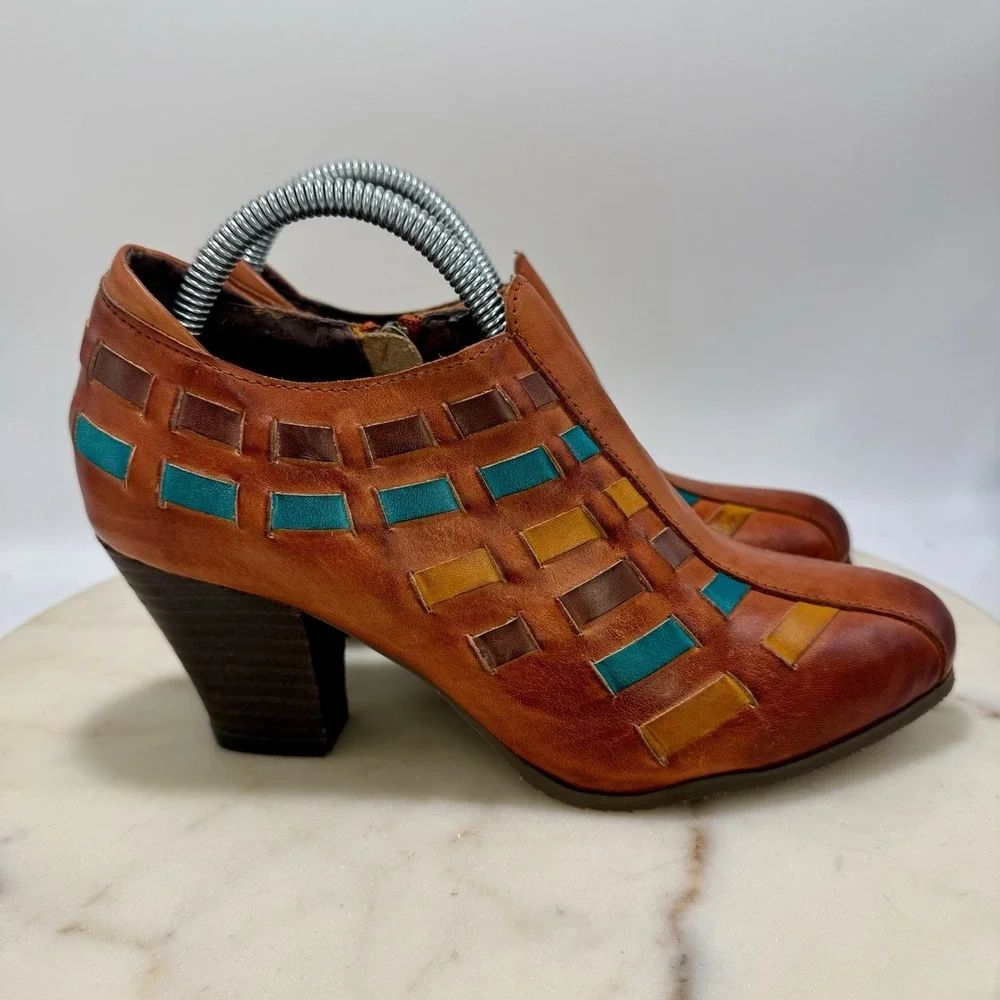 L'Artiste by Spring Step Womens Brilliance Dress Pump Leather Bootie Size 6.5 US